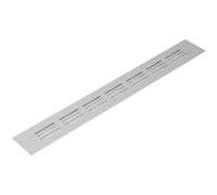 Vent Systems 12" x 1.6" Inch Furniture Air Supply Register Vent Cover - Silver Aluminum Rectangle Intake/Exhaust Grille - HVAC Register Cover, Toe Kick Vent Cover for Floor, Wall, Cabinet Door Duct