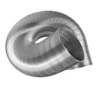 Vent Systems Ø125 mm - 1.5 m / Ø5" - 5ft Round Flexible Aluminium Hose Pipe - Heavy Duty Air Duct Tube for Heating, Cooling, HVAC System, Air Conditioning, Dryer Vents, Exhaust and Ventilation