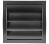 Vent Systems Ø125 mm / 5" Inch - Anthracite Air Vent Plastic Cover - Louvered Outdoor Opening Flap Vent Built - in Pest Guard Screen HVAC for Home Improvement