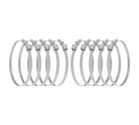 Vent Systems Ø125 mm / 5" Inch - Pack of 10 - Adjustable Galvanized Steel Worm Gear Steel Duct Clamps - Dryer Vent Clamp - Pipe Clamp for Air Ducting, Automotive - Worm Drive Hose Clamps