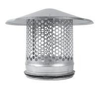 Vent Systems 125 mm / 5 Inch Roof Pipe Cover - Galvanised Steel Cowl Hood with EPDM Seal Gasket - Chimney Cap/Rain Cap Air Extractor with Metal Mesh for Air Exhaust, Flue, Tumble Dryer, Stove Pipe