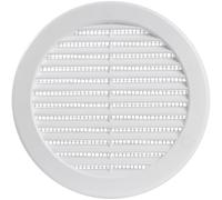 Vent Systems Ø125 mm / 5" Inch White Soffit Vent Cover with Flange Round Air Vent Louver - Grille Cover - Built-in Insect Screen - HVAC Vents for Bathroom, Home Office, Kitchen