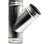 Vent Systems Ø125mm / 5" Inch T-Shape Duct Connector, Splitter - 3-Way Round Galvanised Steel Pipe Adapter for Airflow, Ventilation, HVAC, Vent Hose - Durable Metal Duct Fitting - Ducting Joint