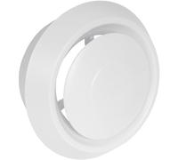 Vent Systems 125mm / 5" Inch White Adjustable Plastic Air Diffuser - Round Air Universal Vent - Ceiling, Wall Duct Cover - Interior Hot and Cold Air Distribution for Bathroom, Kitchen, Shed