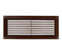 Vent Systems 130 x 300 mm / 5" x 12" Inch Brown Rectangular Plastic Air Vent Cover - Louvered Wall Grille with Mesh Screen Guard, HVAC Vent Cover for Intake/Air Supply/Exhaust, Wall, Ceiling Ducting