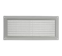 Vent Systems 130 x 300 mm / 5" x 12" Inch Gray Rectangular Plastic Air Vent Cover, Louvered Wall Grille with Screen Mesh, HVAC Vent Cover for Intake, Exhaust for Wall, Ceiling, Shed, Home Improvement