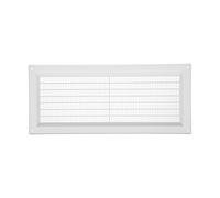 Vent Systems 130 x 300 mm / 5" x 12" Inch (Overall) Rectangular Plastic Air Vent Cover - Indoor/Outdoor Louvered Wall Grille with Mesh, HVAC Vent Cover for Intake and Exhaust for Wall, Ceiling, Shed