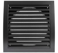 Vent Systems Ø150 mm / 6" Inch - Anthracite Air Vent Plastic Cover - Louvered Outdoor Opening Flap Vent Built - in Pest Guard Screen HVAC for Home Improvement