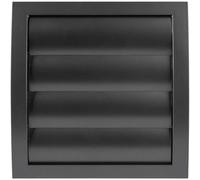 Vent Systems Ø150 mm / 6" Inch - Anthracite Air Vent Plastic Cover - Louvered Outdoor Ventilation Grille with Built-in Protective Mesh Screen HVAC for Home Improvement - Indoor & Outdoor Use
