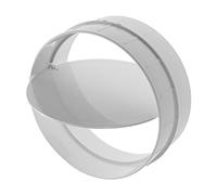 Vent Systems 150 mm / 6" Inch Backdraft Damper Stopper - Male Fit Dryer Vent Backflow with Shutter - Plastic One-Way Airflow Ducting Insert - Inline Fan Vent Deflector