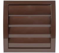 Vent Systems Ø150 mm / 6" Inch - Brown Air Vent Plastic Cover - Louvered Outdoor Opening Flap Vent Built - in Pest Guard Screen HVAC for Home Improvement