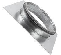 Vent Systems 150 mm / 6" Inch Duct Connector Flange with Rubber Seal Gasket - Galvanized Ducting Pipe Adapter with Square Spigot Wall Plate - Dryer Vent, PVC Pipe - Pipe Flange for Heating, Cooling