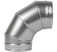 Vent Systems Ø150 mm / 6" Inch Elbow Bend (90 Degree) Galvanised Steel Duct Pipe Connector for Round Ventilation - Durable Metal Joint - Fittings for Air Conditioning, HVAC and Home Improvement