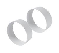 Vent Systems 150 mm / 6" Inch - Pack of 2 - Round Female Duct Connector - ABS Plastic HVAC Ducting Fittings for Round PVC Flexible or Rigid Vent Hose Pipe - Air Ventilation System Tube Adapter