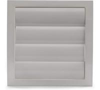 Vent Systems Ø150 mm / 6" Inch - White Air Vent Plastic Cover - Louvered Outdoor Opening Flap Vent Built - in Pest Guard Screen HVAC for Home Improvement