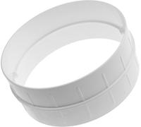 Vent Systems 150 mm / 6" Inch White Duct Connector - Plastic Hose Dryer Vent Coupler - Round Flexible, Rigid Pipe Coupler - Inline Ducting Connection - Ventilation Duct Adapter, Fitting