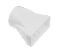 Vent Systems Ø150 mm / 6" Inch White Rectangular to Round Reducer - Duct Transition Adapter - PVC Ventilation Connector for HVAC Kitchen, Bathroom, Home Improvement