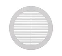 Vent Systems Ø150 mm / 6'' Inch White Soffit Vent Cover with Flange - Round Air Vent Louver - Grille Cover - Built-in Insect Screen - HVAC Vents for Bathroom, Home Office, Kitchen