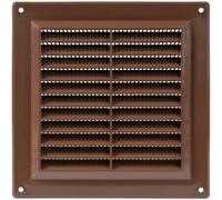 Vent Systems 150 x 150 mm / 6" x 6" Inch Square Plastic Air Vent Cover, Louvered Wall Grille with Insect Mesh, HVAC Vent Cover for Intake and Exhaust for Wall, Ceiling, Shed, Home Improvement