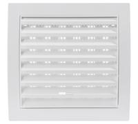 Vent Systems 150 x 150 mm / 6 x 6 Inch White Square Louvered Air Supply Vent Cover with Slider - Dryer, Air Conditioner Vent Cover, HVAC Exhaust Ventilation Grille for Bathroom, Home, Kitchen
