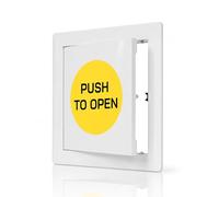 Vent Systems 150 x 150 mm ABS Plasterboard Access Panel - Push-to-Open White Plastic Access Panels - Inspection Hatch in Wall or Ceiling Panel - Plumbing Service Door - Meter Box Cover, Access Hatch