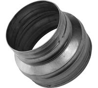 Vent Systems 150mm / 6" to 125mm / 5" Ducting Reducer - Galvanised Steel Round Pipe Adapter - HVAC Vent Connector for Extractor Fan, Tumble Dryer, Cooker Hood & Ventilation Systems - Indoor Use