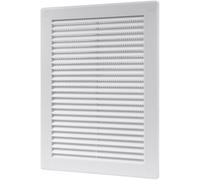 Vent Systems 180 x 250 mm / 7" x 10" Inch White Soffit Vent Cover - Flat Rectangular Air Vent Louver - Grille Cover - Built-in Insect Screen - HVAC Vents for Bathroom, Home Office, Kitchen
