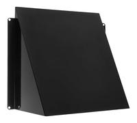 Vent Systems 200 x 200 mm / 8" x 8" Inch Black Galvanised Steel Extractor Air Vent Cover - Highly Durable Intake and Exhaust Square Vents Hood for External Ventilation - Outdoor Covers for Walls