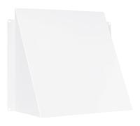 Vent Systems 200 x 200 mm / 8" x 8" Inch Vent Cover - Galvanized Steel Air Vent Deflector/Dryer Vent Cover - White Rectangular Vent Hood for External Ventilation - Outdoor Metal Cap/Metal Grid