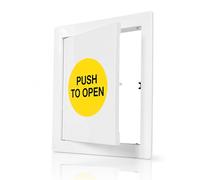 Vent Systems 200 x 200 mm ABS Plasterboard Access Panel - Push-to-Open White Plastic Access Panels - Inspection Hatch in Wall or Ceiling Panel - Plumbing Service Door - Meter Box Cover, Access Hatch