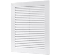 Vent Systems 200 x 250 mm / 8" x 10'' Inch Black Air Vent Cover - Flat Plastic Grille with Built-in Insect Screen and Louvers - Wall Air Vents Covers for Bathrooms, Garage - Indoor & Outdoor