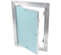Vent Systems 200 x 300 mm Plasterboard Access Panel with 1.25 cm Gypsum Board - Push-Click Aluminium Inspection Hatch for Wall, Ceiling - Fuse Box Cover, Ceiling Panels, Wall Access Panel, Loft Hatch