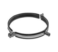 Vent Systems 200mm / 8″ Galvanised Steel Pipe Clamp with Rubber Lining - Heavy Duty Adjustable Duct Clamp Bracket for Ventilation Ducting, PVC Drain Pipe & Extractor Hose - Wall & Ceiling Mount