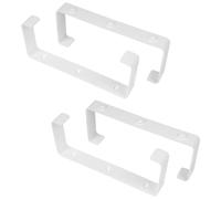 Vent Systems 220 x 90 mm / 9'' x 4" Inch - Pack of 2 - White Mounting Bracket - Wall Support Clip for Rectangular Flat Ducting - PVC Holder for HVAC Installation in Kitchen, Bathroom, Home