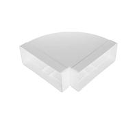 Vent Systems 220 x 90 mm White Rectangular 90 Degree Horizontal Elbow - Flat Ducting Bend Connector - PVC Air Vent Corner for HVAC Kitchen Bathroom Ventilation System