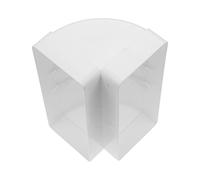 Vent Systems 220 x 90 mm White Rectangular 90 Degree Vertical Elbow - Ducting Bend Connector - PVC Air Vent Corner for HVAC Kitchen Bathroom Ventilation System