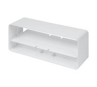 Vent Systems 220 x 90 mm White Rectangular Duct Backdraft Damper - One-Way Airflow Flap Connector - PVC Ventilation Check Valve for HVAC Kitchen, Bathroom, Home System