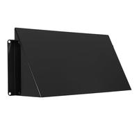 Vent Systems 250 x 120 mm Vent Cover - Air Vent Covers for Walls Outside - Black Galvanised Steel Outdoor Vent Cover - Air Brick Covers for Outside Walls - External Cowl Hood Bathroom Kitchen Garage