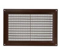 Vent Systems 250 x 170 mm / 10" x 7" Inch Brown Rectangular Plastic Air Vent Cover - Louvered Wall Grille with Mesh Screen Guard, HVAC Vent Cover for Intake, Air Supply, Exhaust, Wall, Ceiling Ducting