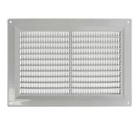 Vent Systems 250 x 170 mm / 10" x 7" Inch Grey Rectangular Plastic Air Vent Cover, Louvered Wall Grille with Screen Mesh, HVAC Vent Cover for Intake, Exhaust for Wall, Ceiling, Shed, Home Improvement