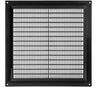 Vent Systems 250 x 250 mm / 10" x 10" Inch Square Plastic Air Vent Cover, Louvered Wall Grille with Insect Mesh, HVAC Vent Cover for Intake and Exhaust for Wall, Ceiling, Shed, Home Improvement