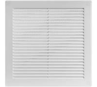 Vent Systems 250 x 250 mm / 10'' x 10'' Inch White Soffit Vent Cover - Flat Square Air Vent Louver - Grille Cover - Built-in Insect Screen - HVAC Vents for Bathroom, Home Office, Kitchen