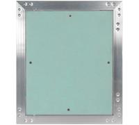 Vent Systems 250 x 300 mm Plasterboard Access Panel with 1.25 cm Gypsum Board - Push-Click Aluminium Inspection Hatch for Wall, Ceiling - Fuse Box Cover, Ceiling Panels, Wall Access Panel, Loft Hatch