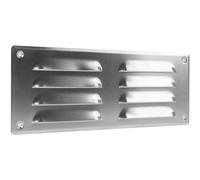 Vent Systems 260 x 105 mm / 10" x 4" Inch Aluminium Vent Cover - Galvanised Steel Air Return Louvre Grill with Protective Mesh Screen - HVAC Grille for Wall, Ceiling Register for Home Improvement