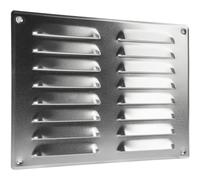 Vent Systems 260 x 190 mm / 10" x 8" Inch Aluminium Metal Vent Cover - Air Return Louvre Grill with Protective Mesh Screen - HVAC Grille for Wall or Ceiling Register for Home Improvement