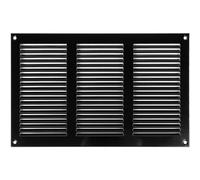 Vent Systems 300 x 200mm / 12'' x 8" Inch Air Vent Cover Black Metal Air Return Grill with Built in Pest Guard Screen HVAC Vent Cover for Home Improvement Vent Duct Cover