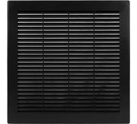 Vent Systems 300 x 300 mm / 12'' x 12'' Inch Black Soffit Vent Cover - Flat Square Air Vent Louver - Grille Cover - Built-in Insect Screen - HVAC Vents for Bathroom, Home Office, Kitchen