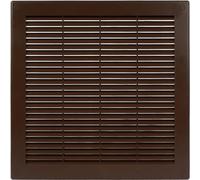 Vent Systems 300 x 300 mm / 12'' x 12'' Inch Brown Soffit Vent Cover - Flat Square Air Vent Louver - Grille Cover - Built-in Insect Screen - HVAC Vents for Bathroom, Home Office, Kitchen