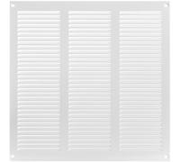 Vent Systems 300 x 300 mm / 12" x 12" Inch Vent Cover - White Galvanised Metal Vent Cover - Air Supply Ventilation Cover with Screen Mesh - Louvered HVAC Air Vent Covers for Bathroom, Home Office