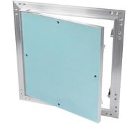 Vent Systems 300 x 300 mm Plasterboard Access Panel with 1.25 cm Gypsum Board - Push-Click Aluminium Inspection Hatch for Wall, Ceiling - Fuse Box Cover, Ceiling Panels, Wall Access Panel, Loft Hatch